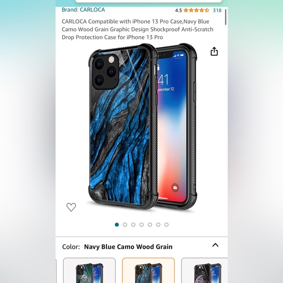 carloca Cell Phones Accessories Navy Blue Camo Wood Grain